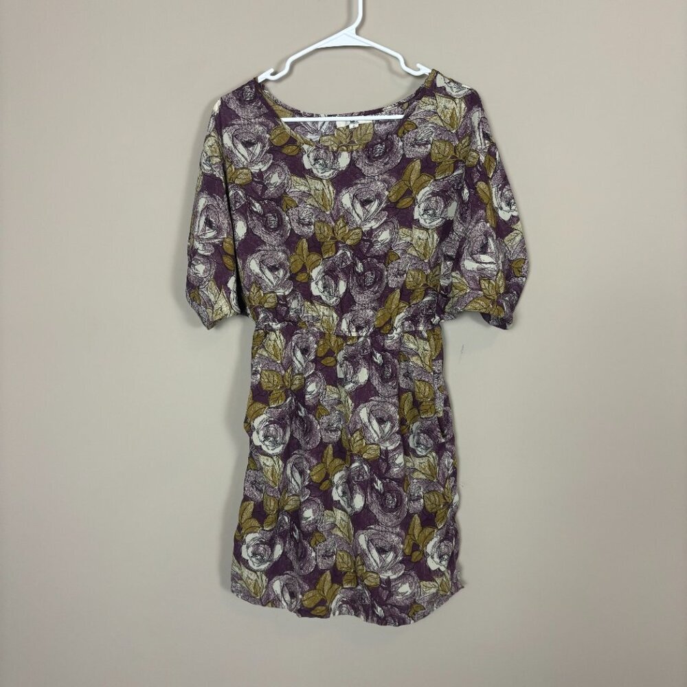 Purple and Gold Floral Dress